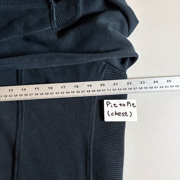 Zegna Sport Full Zip Cotton Blend Stretch Sweater - Men's Size XL - Dark Blue - Picture 9 of 10